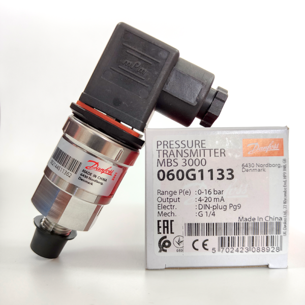 Cảm biến áp suất Danfoss MBS3000, 0 - 16 Bar - 060G1133