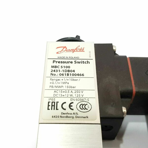 Công tắc áp suất Danfoss MBC 5100, 1-10 bar - C/N: 061B100466 - Ảnh 3