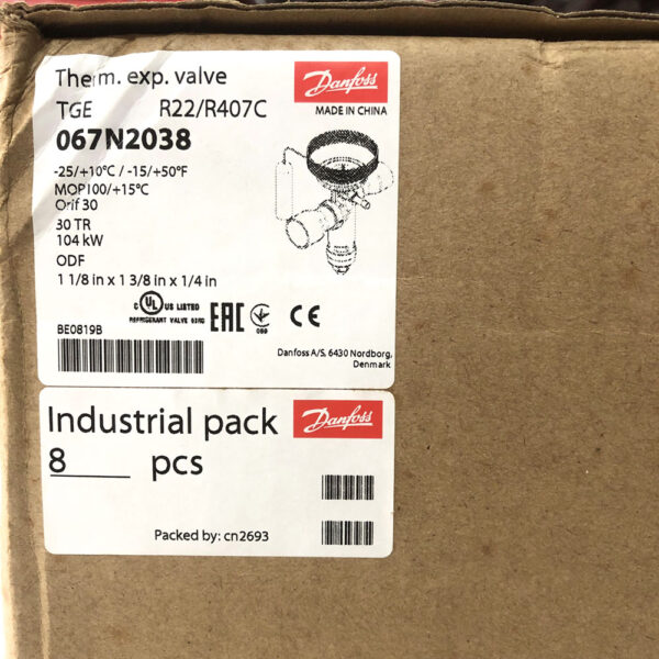 Van tiết lưu Danfoss TGE, R22/R407C - 067N2038